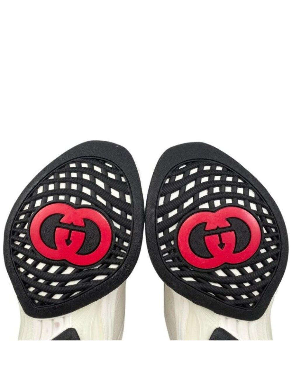 Gucci Sneakers Gglogo 34.5 Leather White Pink Green - Picture 11 of 15